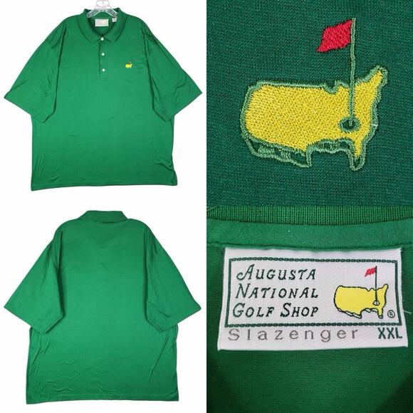 Augusta National Golf Shop Polo Shirt Short Sleeve Men's Size XXL Green Logo - Picture 1 of 10